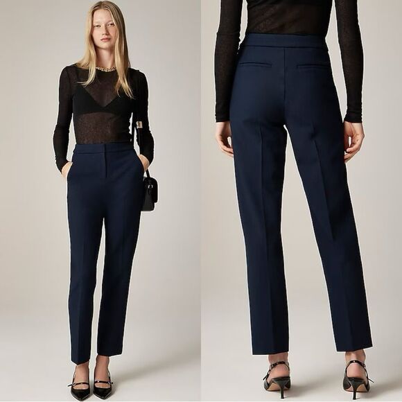 NWT J CREW Kate straight-leg pant in four-season stretch in Navy - Picture 1 of 7